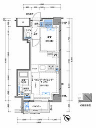 ラティエラ横濱大通り公園 1LDKの間取図画像