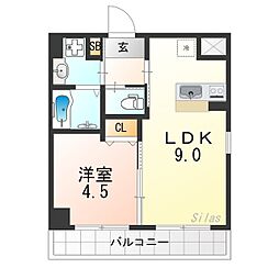 ａｒｔｉｃｌｅｓ 4階1LDKの間取り