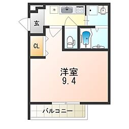 JR片町線(学研都市線) 放出駅 徒歩7分の賃貸アパート 2階1Kの間取り