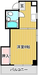 イヌイビル 1Kの間取図画像