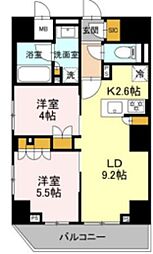 リーラ品川戸越 2LDKの間取図画像