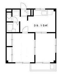 エステートピア細田 2階2DKの間取り