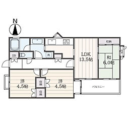 希望ケ丘マンション 3LDKの間取図画像