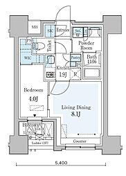 GRANPASEO横濱関内PREMIUM 1LDKの間取図画像