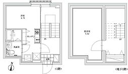 リーガランドプラス江古田 1階1DKの間取り
