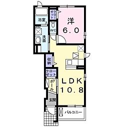 JR紀勢本線 宮前駅 徒歩25分の賃貸アパート 1階1LDKの間取り