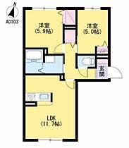 ラ・リュミエール月出 A0103 ｜ 熊本県熊本市東区月出８丁目3-126（賃貸マンション2LDK・1階・54.55㎡） その2