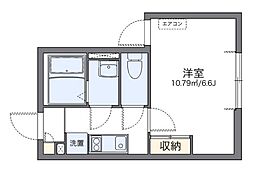 LEONEXTライネ 1Kの間取図画像