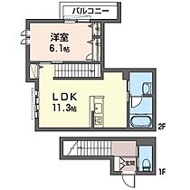 ラ・ヴァーン旭ケ丘　Ｂ 00201 ｜ 神奈川県横浜市神奈川区旭ケ丘9-48（賃貸アパート1LDK・2階・46.25㎡） その2