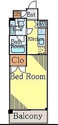 SPATIESolide三軒茶屋 1Kの間取図画像