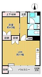 守屋ビル 5階1LDKの間取り