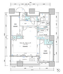 パークタワー勝どきサウス 2LDKの間取図画像
