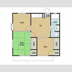 細野シーベル 3DKの間取図画像