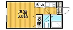 フォレスト相原 1階1Kの間取り