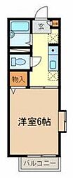 ハイツブランジェA棟 1Kの間取図画像