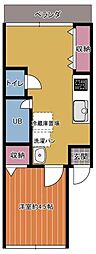 第二板橋myコーポ 1DKの間取図画像