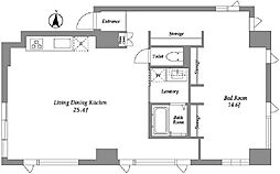 品川港南テラス 6階1LDKの間取り