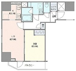 ガリシア大塚South 1LDKの間取図画像