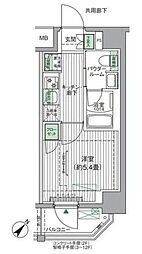 BPRレジデンス青砥 1Kの間取図画像