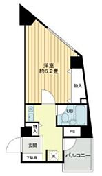 サンピア赤羽 4階1Kの間取り