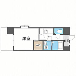 Rupieレジデンス赤坂南 1Kの間取図画像