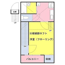 ウェルストリーム 1Kの間取図画像