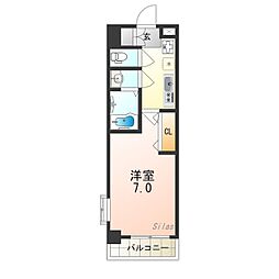 Ｌｕｘｅ京都西大路 7階1Kの間取り