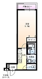 フジパレス吹田朝日が丘1番館 1Kの間取図画像
