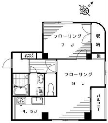 松涛ファイブ 1LDKの間取図画像