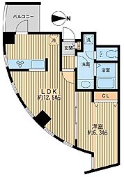 ウィルテラス新代田 5階1LDKの間取り