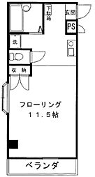ベルソーナ北町 4階1Kの間取り