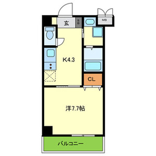 エクセル沢之町 ｜大阪府大阪市住吉区沢之町１丁目(賃貸マンション1DK・2階・30.00㎡)の写真 その2