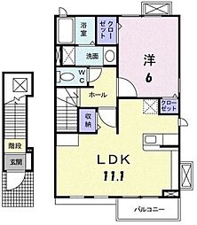 セレノ2 1LDKの間取図画像