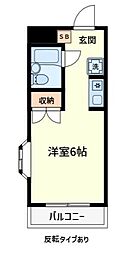 京王相模原線 多摩境駅 徒歩22分の賃貸マンション 1階1Kの間取り