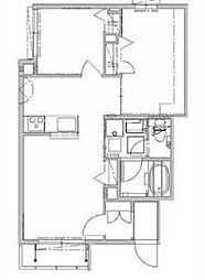 フルーレット 1階2LDKの間取り