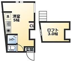 アーバンプレイス西新宿5丁目 2階ワンルームの間取り