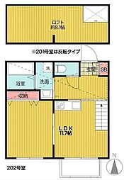 L&S ワンルームの間取図画像