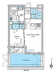 プレディアコート代々木上原 1階1LDKの間取り
