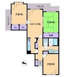 メゾンフォレスト 3LDKの間取図画像