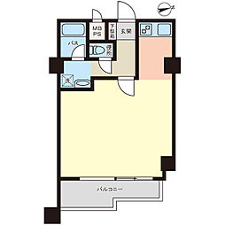 藤和八丁堀コープ2 ワンルームの間取図画像