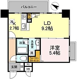 ハイムローゼ7 4階1LDKの間取り