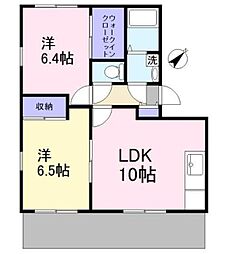 ソレジオエム 2LDKの間取図画像