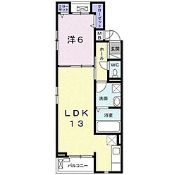 グレイス鹿浜 1LDKの間取図画像