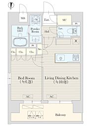 グランレスト渋谷大山町 5階1LDKの間取り