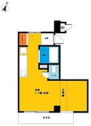 ステンドールＫ 1階ワンルームの間取り