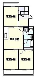 アミニティー鷺沼 3DKの間取図画像