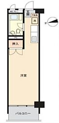 カーサ第2宇喜田3号棟 1DKの間取図画像