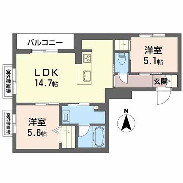 六条荘 0401｜京都府京都市下京区西洞院通六条下る西側町(賃貸マンション2LDK・4階・59.73㎡)の写真 その2