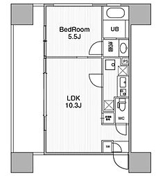 URBANFLATSIkebukuroPremium 1LDKの間取図画像