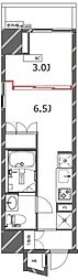 ジェノヴィア四谷三丁目グリーンヴェール 1DKの間取図画像